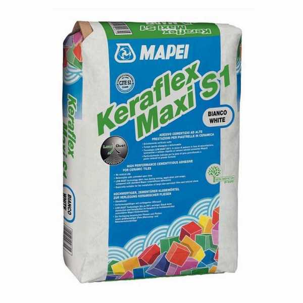 Mapei Keraflex Maxi S1 fehér ragasztóhabarcs - 23 kg