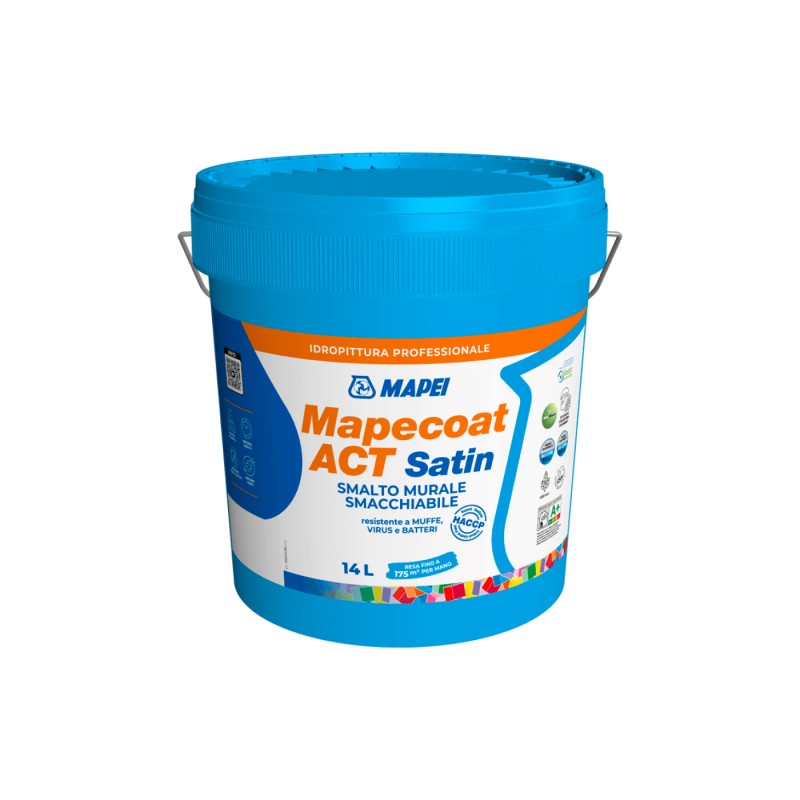 Mapei Mapecoat ACT Satin tisztítható beltéri falfesték