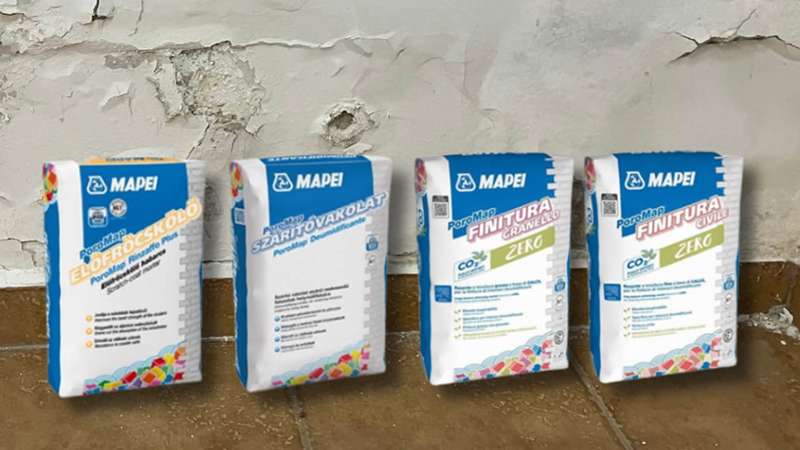 A Mapei PoroMap szárítóvakolat-rendszere